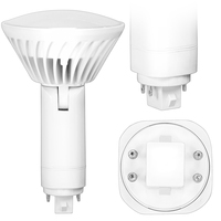 1800 Lumens - 21 Watt - 2700 Kelvin - Adjustable BR30 LED PL Lamp - Replaces 32W-42W CFL - 4 Pin G24q or GX24q Base - Plug and Play or Ballast Bypass - 120-277 Volt - TCP LAPL42AB5027K
