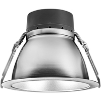 19 Watt Max - 2150 Lumen Max - 8 in. Wattage and Color Selectable New Construction LED Downlight Fixture - Hardwire - Watts 11-15-19 - Kelvin 3000-3500-4100 - Round - Silver Trim - 120-277 Volt - TCP DLC8SWUZDCCT