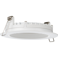 600 Lumens - 9 Watt - Natural Light - 4 in. Selectable New Construction LED Downlight Fixture - Hardwire - Kelvin 2700-3000-3500-4000-5000 - 65 Watt Incandescent Equal - Round - White Trim - 90 CRI - 120 Volt - Juno WF4 REG SWW5 90CRI MW