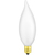 40 Watt - Frost - Bent Tip - Incandescent Chandelier Bulb - 3.94 in. x 1.19 in. Thumbnail