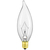 40 Watt - Clear - Bent Tip - Incandescent Chandelier Bulb - 3.2 in. x 1.2 Thumbnail