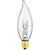 15 Watt - Clear - Bent Tip - Incandescent Chandelier Bulb - 3.6 in. x 1 in. Thumbnail