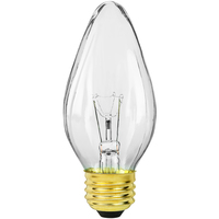 25 Watt - Clear - Straight Tip - Incandescent Chandelier Bulb - Clear - Straight Tip - Medium Base - 120 Volt - Satco S3363