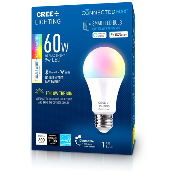 Cree CMA19-60W-AL-9ACK - A19 LED Smart Bulb - Box