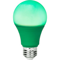 LED A19 Party Bulb - Green - 9 Watt - 60 Watt Equal - Medium Base - 120 Volt - PLTS-12211
