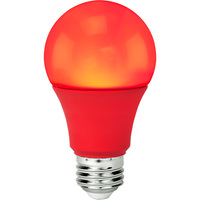 LED A19 Party Bulb - Red - 9 Watt - 60 Watt Equal - Medium Base - 120 Volt - PLTS-12212