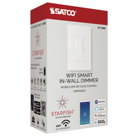 LED or Incandescent WiFi Smart Dimmer - Single Pole/3-Way - 450 Watt Maximum - White - Easy Dimming through App - No Hub Required - 120 Volt - Satco S11268