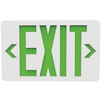 LED Exit Sign - Green Letters - Single or Double Face - 90 Min. Battery Backup - 120/277 Volt - Halco 95000
