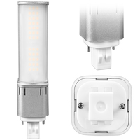 820 Lumens - 7 Watt - 2700 Kelvin - LED PL Lamp - Replaces 13W CFL - 2 Pin GX23-2 Base - Ballast Bypass or Plug and Play - 120-277 Volt - Light Efficient Design LED-7311-40K-G3