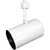 Track Light Fixture - Flat Back Cylinder - White - Black Baffle Thumbnail