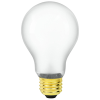 100 Watt - Frost - Incandescent A19 Bulb - Medium Brass Base - 130 Volt - PLT Solutions - PLTS-12124