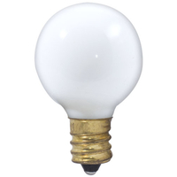 10 Watt - 1.1 in. Dia. - G9 Globe Incandescent Light Bulb - Frosted - Candelabra Brass Base - 130 Volt - Bulbrite 300005