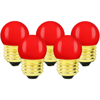 5PK 7.5W S11 RED 120V