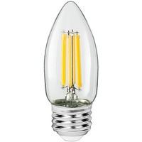 Natural Light - 500 Lumens - 5.5 Watt - 2700 Kelvin - LED Chandelier Bulb - 60 Watt Equal - Incandescent Match - Clear - Medium Base - 120 Volt - Green Creative 36065