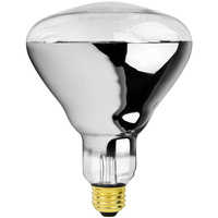 250 Watt - BR40 - IR Heat Lamp - Shatter Resistant P.F.A. Coating - Clear - 5,000 Life Hours - PLTS-12122