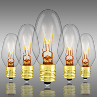 4 Watt - Clear - Incandescent C7 Light Bulb - Candelabra Base - 120 Volt - PLT Solutions - PLT-101330PK25 - 25 Pack