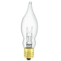 7 Watt - Clear - Bent Tip - Incandescent Petite Chandelier Bulb - Candelabra Base - 130 Volt - PLTS-12113