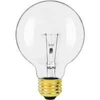 40 Watt - 3.2 in. Dia. - G25 Globe Incandescent Light Bulb - Clear - Medium Brass Base - 120 Volt - PLT Solutions 12114