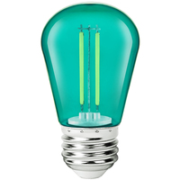Green - 2 Watt - Dimmable LED - S14 Bulb - 11 Watt Equal - 120 Volt - PLTS-12324