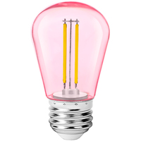 Pink - 2 Watt - Dimmable LED - S14 Bulb - 11 Watt Equal - 120 Volt - PLT Solutions - PLTS-12326