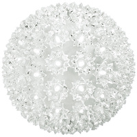 LED - 10 in. dia. Cool White Starlight Sphere - Utilizes 150 Wide Angle LED Lights - Green Wire - Indoor/Outdoor - 120 Volt