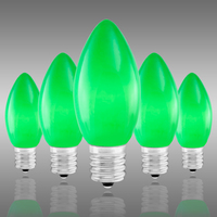 C9 - 7 Watt - Opaque Green  - Christmas Light Bulbs - Incandescent - Intermediate Base - 130 Volt - 25 Pack