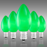 C7 - Opaque Green - 5 Watt - Incandescent Christmas Light Replacement Bulbs - Candelabra Base - 120 Volt - 25 Pack