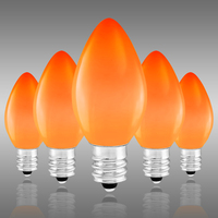 C7 - 5 Watt - Opaque Orange - Incandescent Christmas Light Replacement Bulbs  - Candelabra Base - 120 Volt - 25 Pack