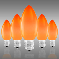 C9 - Opaque Orange - Intermediate Base  - 7 Watt - Christmas Light Replacement Bulbs -  120 Volt - 25 Pack