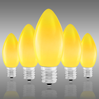 C9 - 7 Watt - Opaque Yellow - Christmas Light Bulbs - Incandescent - Intermediate Base - 120 Volt - 25 Pack