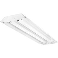 LED Ready High Bay Fixture - Operates 6 Single-Ended Direct Wire T8 LED Lamps (Sold Separately) - Non-Shunted Sockets - Chain Mount - White Finish