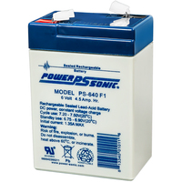 Exitronix B6V4A - Replacement Battery - 6V - 4.5Ahr - Sealed Lead Acid - For Use With Exit and Emergency lighting