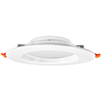 3 Colors - 1100 Lumens - 6 in. Recessed Snap-In Selectable LED Downlight Fixture - Kelvin 2400-2700-3000 - 11 Watt - 65 Watt Incandescent Equal - Dimmable - 120 Volt - TCP DR6CCT1