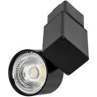 3 Colors - Natural Light - 520 Lumens - Selectable LED Track Light Fixture - Flat Back - 7 Watt - Kelvin 3000-4000-5000 - 36 Deg. Beam Angle - Black - Halo Track Compatible - 90 CRI - 120 Volt - PLT Solutions - PLTS-12274