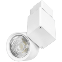 3 Colors - Natural Light - 750 Lumens - Selectable LED Track Light Fixture - Flat Back - 10 Watt - Kelvin 3000-4000-5000 - 36 Deg. Beam Angle - White - Halo Track Compatible - 90 CRI - 120 Volt - PLT Solutions - PLTS-12272