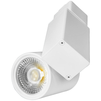 3 Colors - Natural Light - 1600 Lumens - Selectable LED Track Light Fixture - Flat Back - 18 Watt - Kelvin 3000-4000-5000 - 36 Deg. Beam Angle - White - Halo Track Compatible - 90 CRI - 120 Volt - PLT Solutions - PLTS-12273