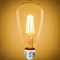 800 Lumens - 7 Watt - 2700 Kelvin - LED Edison Bulb - 5.51 in x 2.52 in. - 60 Watt Equal - 120 Volt - PLT-11843