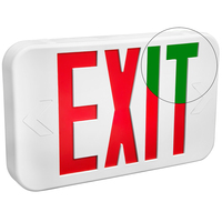 LED Exit Sign - Single or Double Face - Selectable Red or Green Letters - 120/277 Volt and Battery Backup - PLT Solutions - PLTS-50288