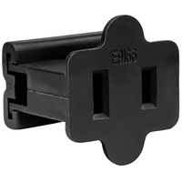 Black - Female Gilbert Plug - SPT-2 - Replacement Plug for Commercial Christmas Lights - 10 Pack - Christmas Lite Co. - PLUG-10012