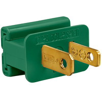 Green - Male Gilbert Plug - SPT-1 - Replacement Plug for Commercial Christmas Lights - 10 Pack - Christmas Lite Co. - PLUG-10001
