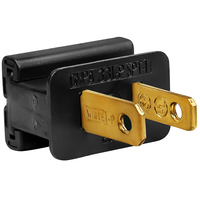 Black - Male Gilbert Plug - SPT-1 - Replacement Plug for Commercial Christmas Lights - 10 Pack - Christmas Lite Co. - PLUG-10009