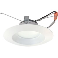 1000 Lumens - 14 Watt - Natural Light - 6 in. Color Selectable Retrofit LED Downlight Fixture - Medium Base - Kelvin 2700-3000-3500-4000 - 70 Watt Incandescent Equal - Round - White Trim - 90 CRI - 120 Volt - Euri Lighting DLC6-14W100SWJ