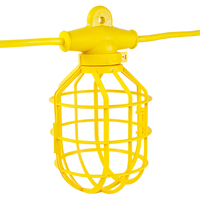 100 ft. Work Light Stringer with 10 Lamp Holders and Guards - Molded Plug - 14/2 SJTW - Bulbs Not Included
