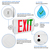 Double Face LED Combination Exit Sign - LED Lamp Heads Thumbnail