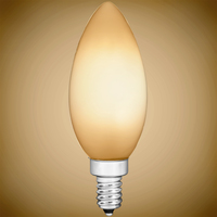 500 Lumens - 4 Watt - 3000 Kelvin - LED Chandelier Bulb - 60 Watt Equal - Halogen Match - Frosted - Candelabra Base - 120 Volt - PLT Solutions - PLT-11838