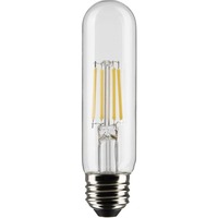 450 Lumens - 6 Watt - 3000 Kelvin - LED T10 Tubular Bulb - 50 Watt Equal - Halogen Match - 90 CRI - 120 Volt - Satco S21345
