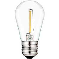 Natural Light - 70 Lumens - 1 Watt - 3000 Kelvin - LED S14 Bulb - 5 Watt Equal - Halogen Match - Clear - 90 CRI - 120 Volt - 90+ Lighting SE-350.178