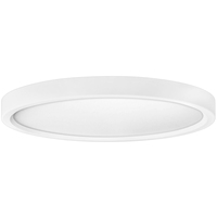 900 Lumens - 15 Watt - 7 in. Color Selectable LED Surface Mount Downlight Fixture - Hardwire - Kelvin 2700-3000-3500-4000-5000 - 75 Watt Incandescent Equal - Round - White Trim - 90 CRI - 120 Volt - PLT-12407