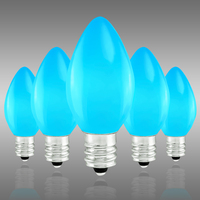 C7 - 5 Watt - Opaque Blue - Incandescent Christmas Light Replacement Bulbs - Candelabra Base - 120 Volt - 25 Pack