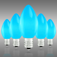 C7 - 5 Watt - Blue - Incandescent Christmas Light Replacement Bulbs - Opaque Coating - Candelabra Base - 120 Volt - 25 Pack